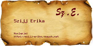 Szijj Erika névjegykártya